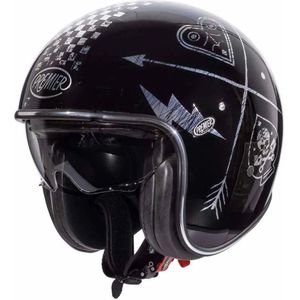 Premier Helmets Vintage Evo Nx Silver Chromed Open Helm