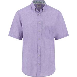 Fynch Hatton Summer Linen Overhemd Met Korte Mouwen