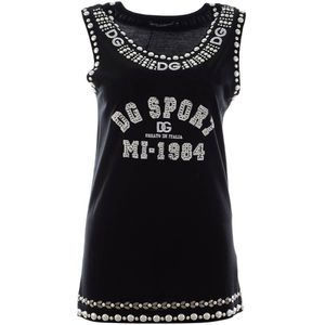 Dolce & Gabbana Sport Sleeveless T-shirt Zwart 38 Vrouw