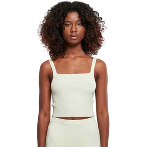 Urban Classics Cropped Knit Sleeveless Top Wit L Vrouw