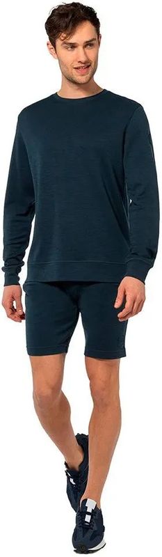 Super.Natural - Heren Solution Bio Crew Longsleeve - Zwart - Biologisch Katoen