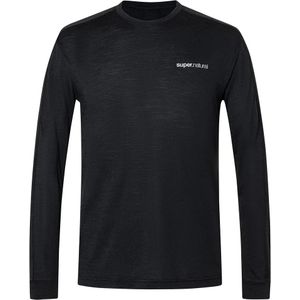 super.natural - ALARM RUNNING LS - Longsleeve Shirt - Zwart - Merino