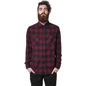 Urban Classics Basic Flannel Long Sleeve Shirt Zwart XL Man