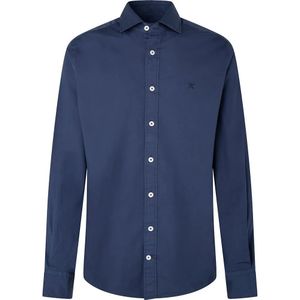 Hackett Gment Dyed Stripech Pop Overhemd Met Lange Mouwen