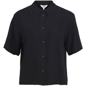 Object Sanne Short Sleeve Shirt Zwart 38 Vrouw