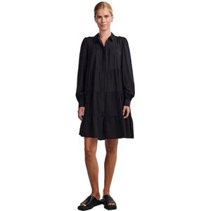 Yas Pala Long Sleeve Short Dress Zwart S Vrouw