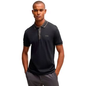 BOSS - Paule Interlock - Poloshirt - Zwart - Katoen - Korte Mouwen