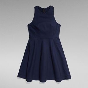 G-star Core Fit And Flare Sleeveless Short Dress Blauw S Vrouw