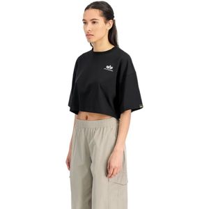 Alpha Industries - Basic T Cropped SL - Korte Mouw Top - Zwart