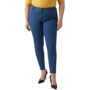 VERO MODA CURVE High Waist Skinny Jegging VMRUDY Donkerblauw