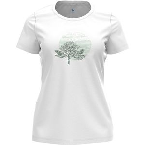 Odlo Halden Imprime Short Sleeve T-shirt Wit XS Vrouw