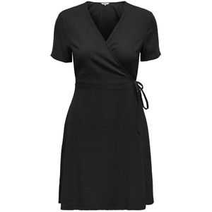 Only Addiction-caro Short Sleeve Short Dress Zwart XL Vrouw