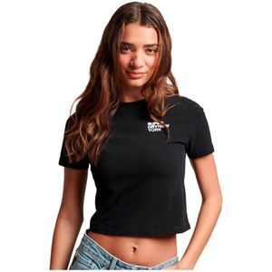 Superdry Sport Luxe Graphic Fitted Short Sleeve T-shirt Zwart L Vrouw