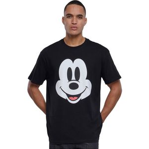 Mister Tee Disney 100 Mickey Face Oversize Short Sleeve T-shirt Zwart XS Man
