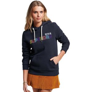 Superdry Vintage Retro Rainbow Hoodie Blauw XS Vrouw