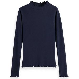 Scotch & Soda Core Mock Ribbed Slim Fit T-shirt Met Lange Mouwen