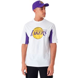 New Era Nba Mesh Panel Los Angeles Lakers T-shirt Met Korte Mouwen