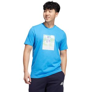 Adidas Boost R Short Sleeve T-shirt Blauw M / Regular Man