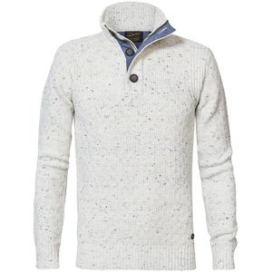 Petrol Industries Crew Neck Half Buttons Sweater Wit S Man