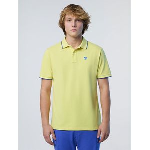 North Sails Collar W Striped In Contrast Korte Mouw Poloshirt