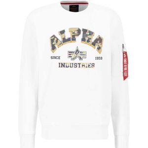 Alpha Industries College Camo Sweater Wit 2XL Man