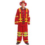 Viving Costumes Firefighter Man Custom Rood M-L