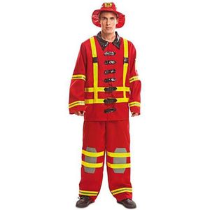 Viving Costumes Firefighter Man Custom Rood M-L