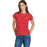 Pepe Jeansvoor vrouwen. PL506079 Meribel T-shirt rood (L), Casual, Katoen, Korte mouwen