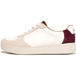 Fitflop Rally Leather/suede Panel Trainers Beige EU 37 Vrouw
