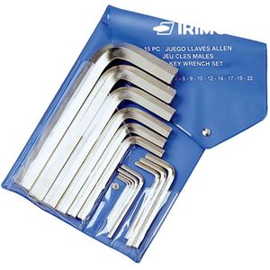 Irimo Nickel-plated Hex S 5 1/8-3/4´´ Inbussleutelset 12 Stukken