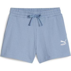Puma Select Classics Ribbed A-line Sweat Shorts Blauw XS Vrouw