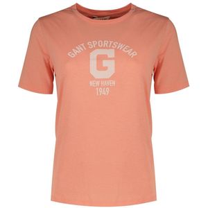 Gant Reg Logo Short Sleeve T-shirt Roze L Vrouw