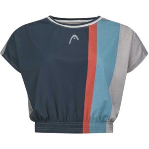 Head Racket Padel Crop Short Sleeve T-shirt Blauw L Vrouw