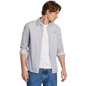 Pepe Jeansvoor mannen. PM308739 Groot blauw shirt (L), Casual, Katoen, Lange mouwen