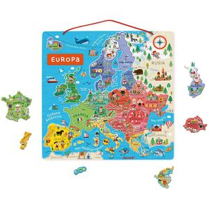 Janod Magnetic European Map Spanish Version Educational Toy Veelkleurig 12 Months-7 Years