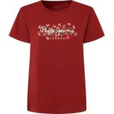 Pepe Jeans - PL505945 Ginny - T-shirt - Granaatappel - Korte Mouwen - Biologisch Katoen