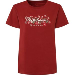 Pepe Jeans - PL505945 Ginny - T-shirt - Granaatappel - Korte Mouwen - Biologisch Katoen