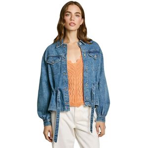 Pepe Jeansvoor vrouwen. PL402567 Cintha jas blauw (L), Casual, Katoen