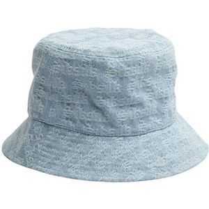 Siksilk Jacquard Denim Bucket Hat Blauw M-L Man