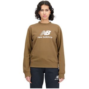 New Balance Essentials Stacked Logo French Terry Sweatshirt Bruin L Vrouw