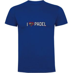 Kruskis I Love Padel Short Sleeve T-shirt Blauw L Man