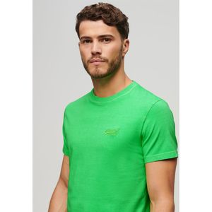 Superdry Essential Logo Emb Neon Short Sleeve T-shirt Groen S Man