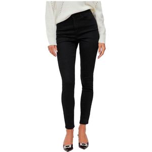 Vila Sally Lia00 Skinny Fit High Waist Jeans Zwart S / 32 Vrouw