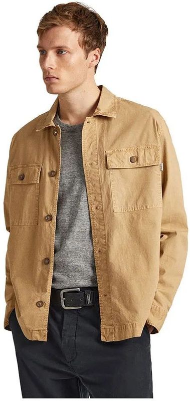 Pepe Jeans - PM308272 - Overhemd - Beige - Katoen - Lange Mouwen