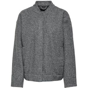 Only Gaia Boucle Bomber Jacket Grijs S Vrouw