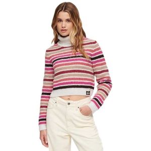 Superdry Stripe Crop Trui Met Hoge Hals