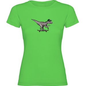 Kruskis Dino Skate Short Sleeve T-shirt Groen XL Vrouw
