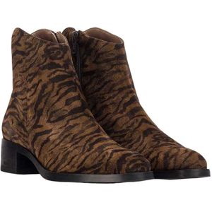 Wonders - Bonjour 01 - Enkellaarsjes - Dierenprint - Met Hak