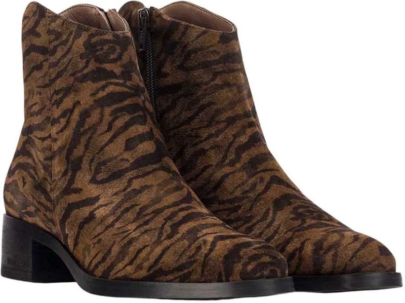 Wonders - Bonjour 01 - Enkellaarsjes - Dierenprint - Met Hak