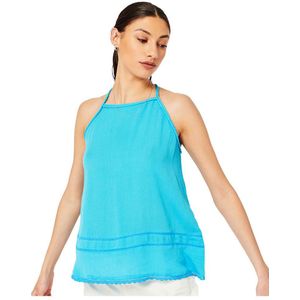 Superdry Vintage Beach Sleeveless T-shirt Blauw S Vrouw